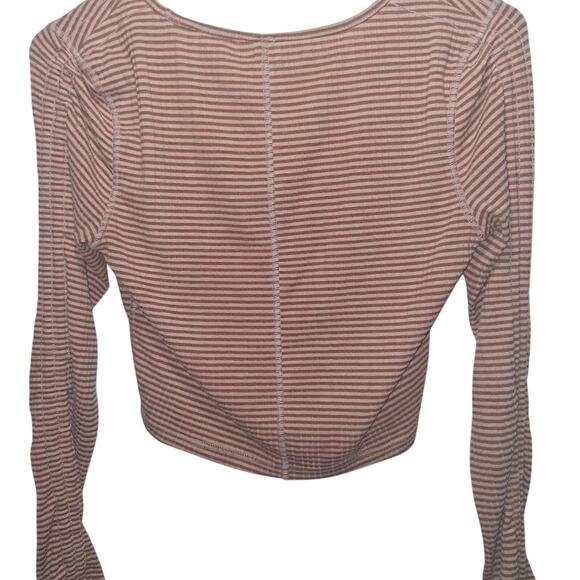 Free People Intimately Striped Long Sleeve Top - Size S - Picture 2 of 4